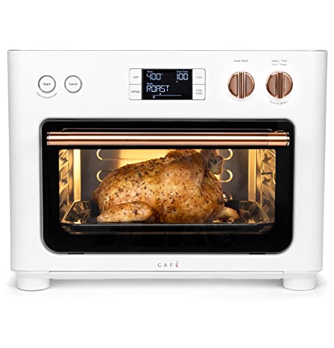 Café Couture Oven with 14 essential cooking modes, including Air Fry, CrispFinish, Bake, Broil, Roast, Toast, Pizza, WiFi &amp; Smart Connected, Voice Control, Countertop Small Appliances, Matte White : Home &amp; Kitchen