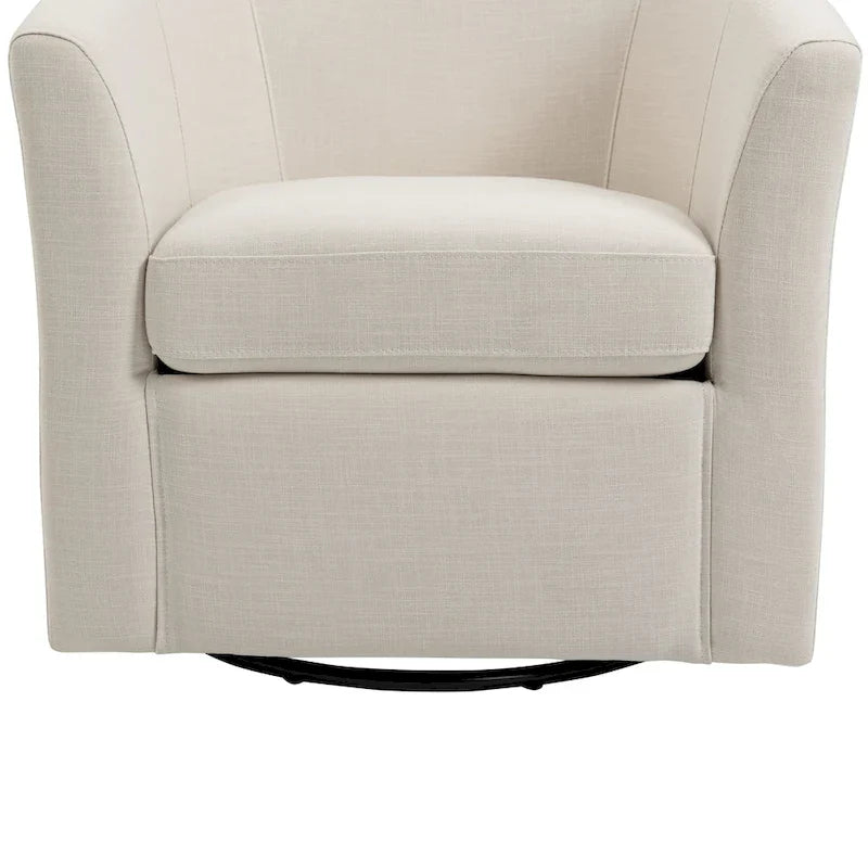 Modern Upholstered Swivel Barrel Chair Living Room Accent Chair