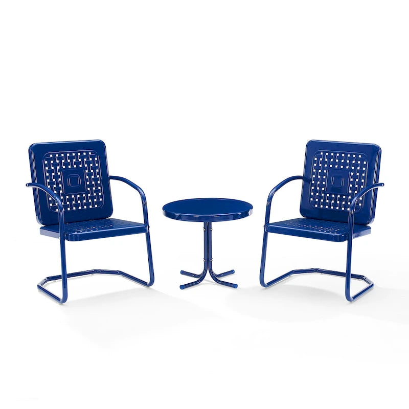 Crosley Bates 3Pc Outdoor Metal Chair Set - 22x84x35
