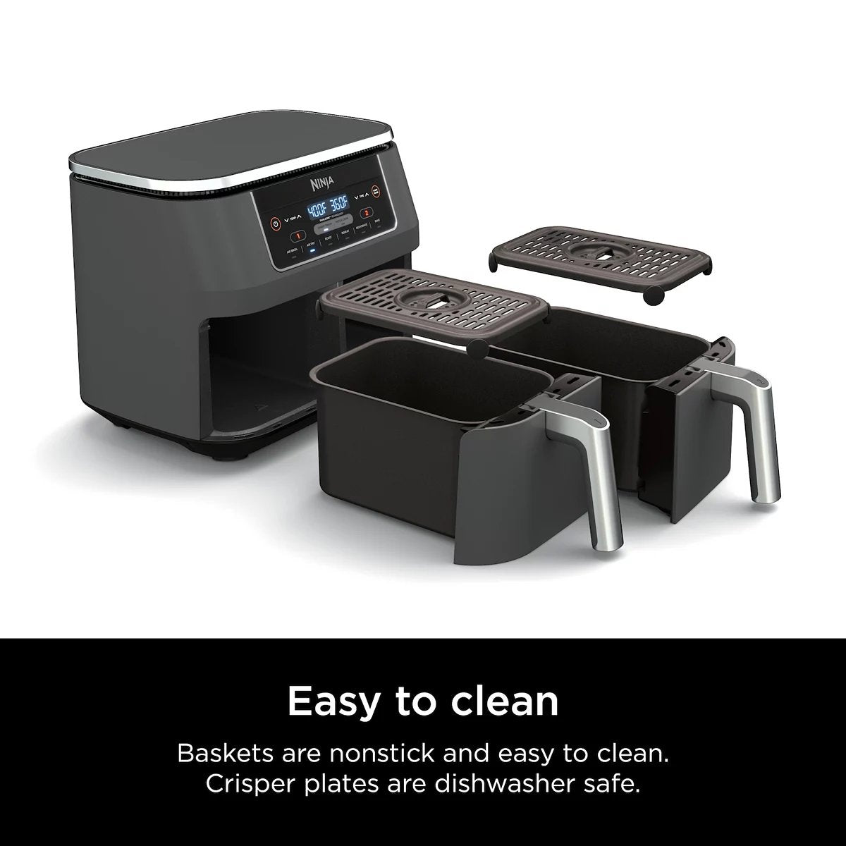 2025 Ninja Foodi 8 qt. Original Dualzone, 2-Basket Air Fryer with 6 Functions