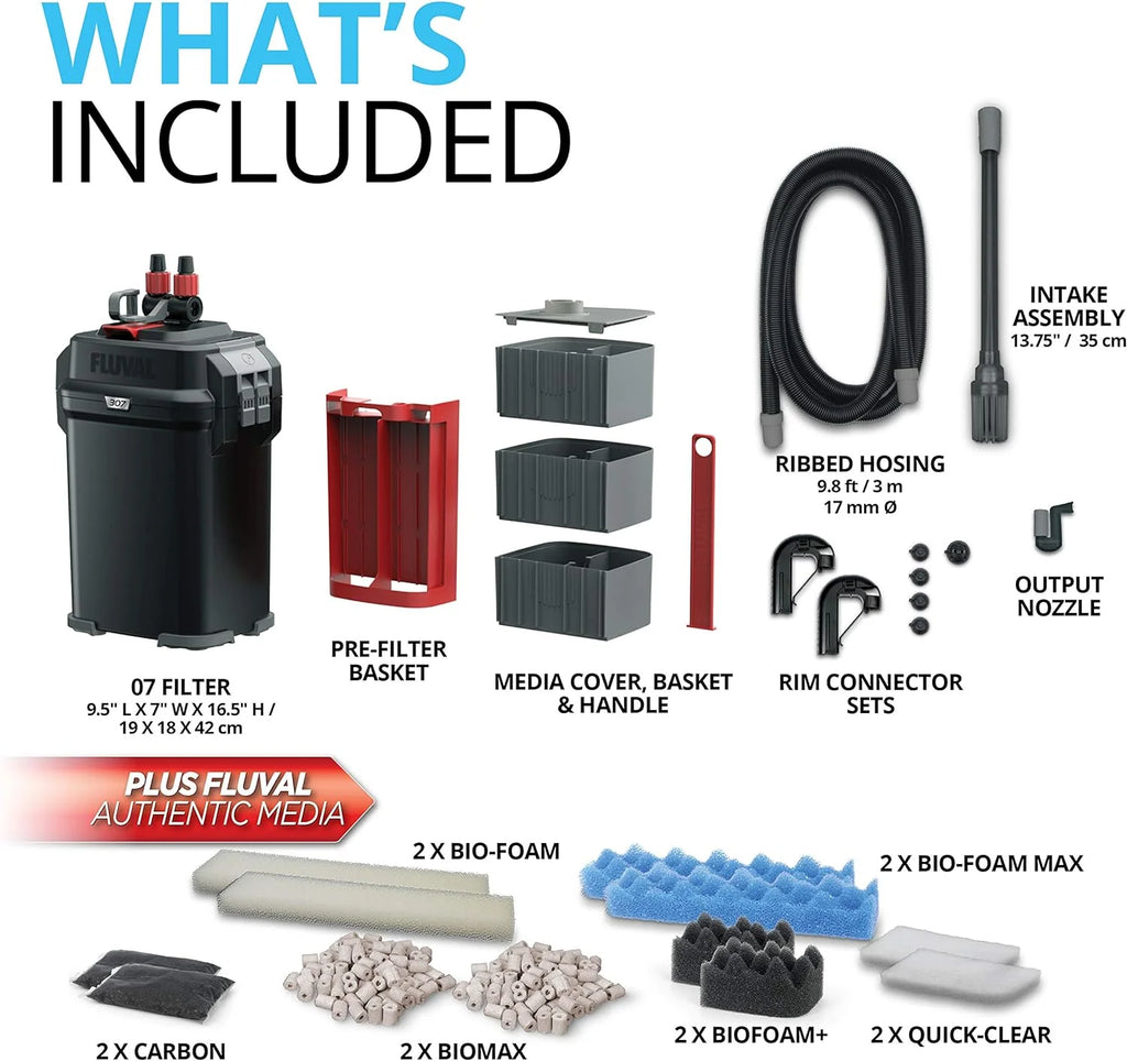 2025 407 Perfomance Canister Filter - for Aquariums Up to 100 Gallons - Aquarium Canister Filter