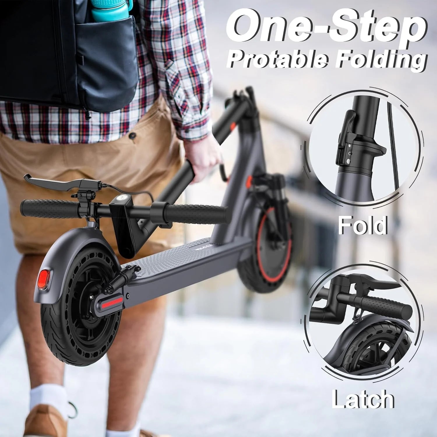 Electric Scooter Powerful Motor Dual Braking