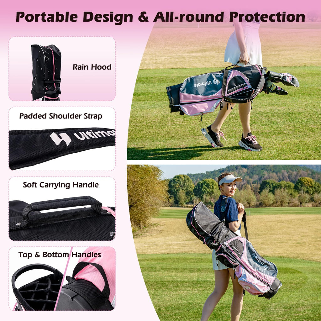 2025 Complete Golf Club Set for Women, 11 PCS Right Handed Golf Clubs with 460CC