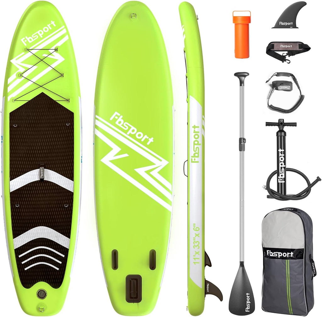 Premium Stand Up Paddle Board Yoga Board with Durable SUP Accessories & Carry Bag | Wide Stance Surf Control Non-Slip Deck Leash Paddle and Pump for Youth & Adult