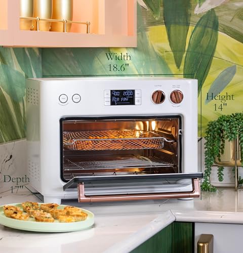 Café Couture Oven with 14 essential cooking modes, including Air Fry, CrispFinish, Bake, Broil, Roast, Toast, Pizza, WiFi &amp; Smart Connected, Voice Control, Countertop Small Appliances, Matte White : Home &amp; Kitchen