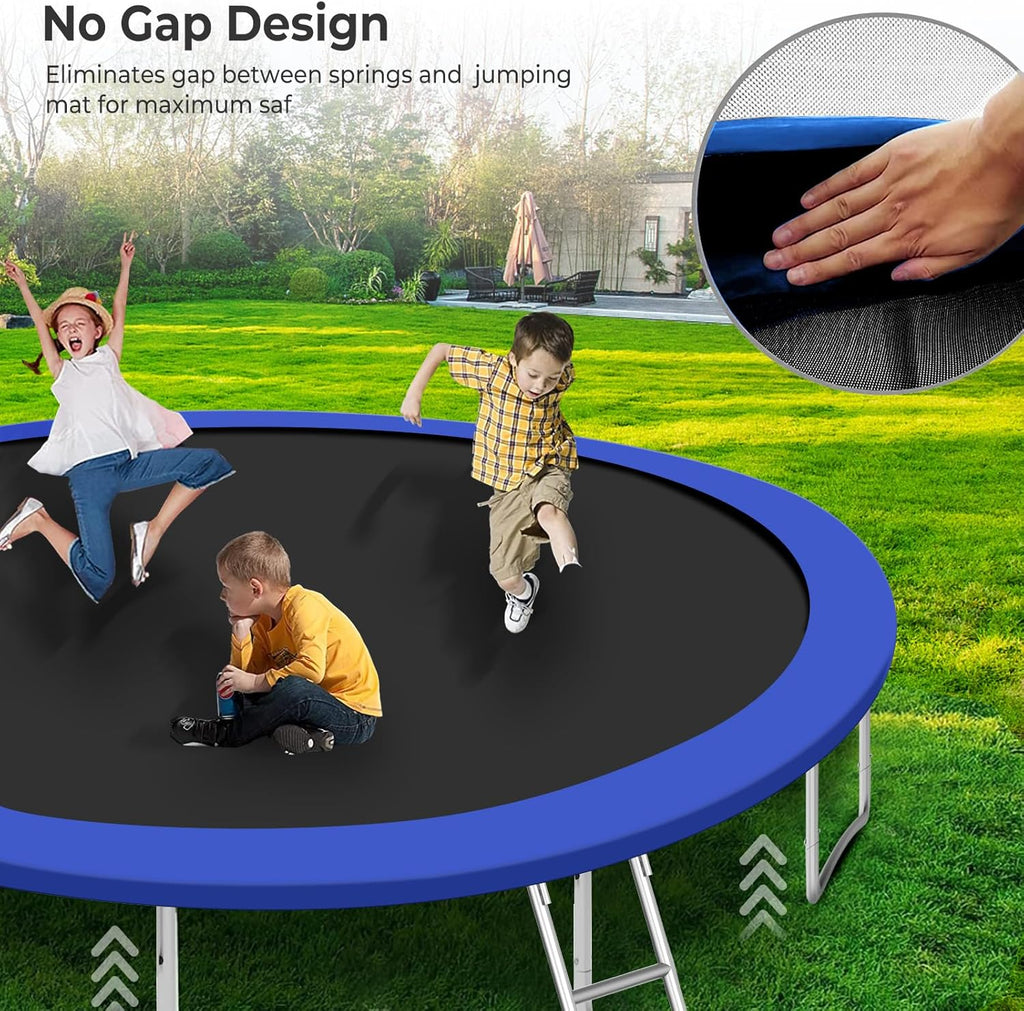 Upgraded 16Ft Trampoline with Basketball Hoop & Net
