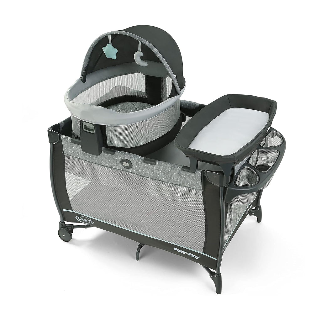 Graco Pack 'n Play Close2Baby Bassinet Playard Features Portable Bassinet Diaper Changer and More Derby
