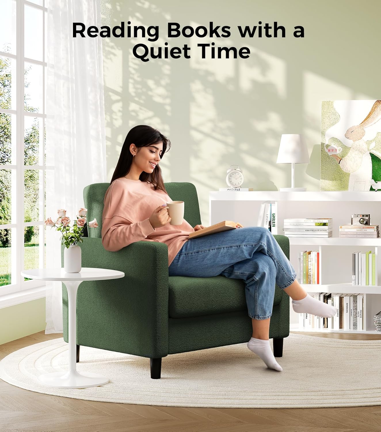 Loveseat Sofa 51" Love Seat Comfy Corduroy Small Loveseat Small Spaces Tool-Free Setup Couch
