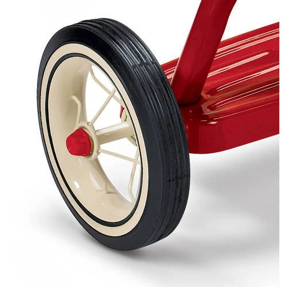 Radio Flyer, Classic Red Dual Deck Tricycle, 12′′ Front Wheel, Red, Kids Ages 2.5 – 5 Years