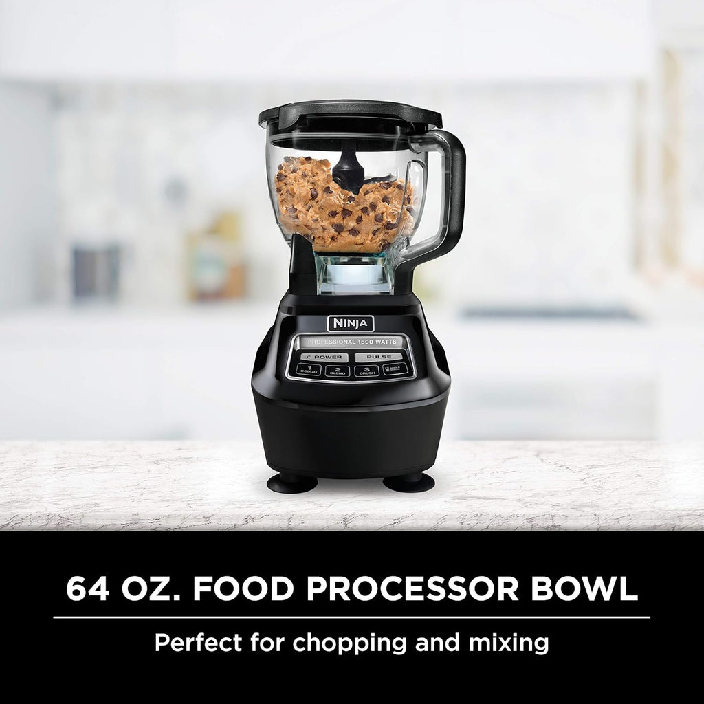2025 BL770 Mega Kitchen System, 1500W Blender & Processor, 72oz Pitcher, 64oz Bowl, 16oz To-Go Cups, Black
