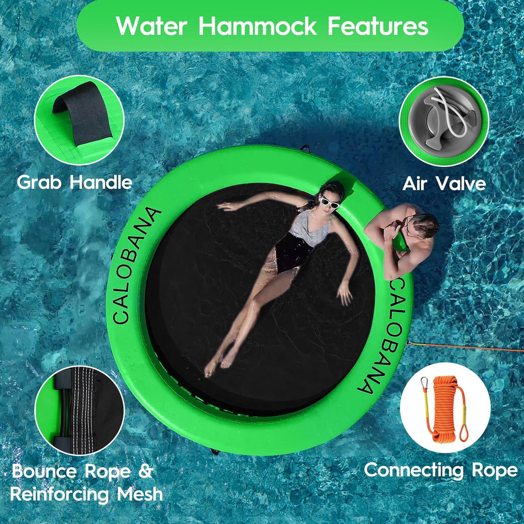Round Floating Ring Hammock - Heavy Duty Inflatable Raft