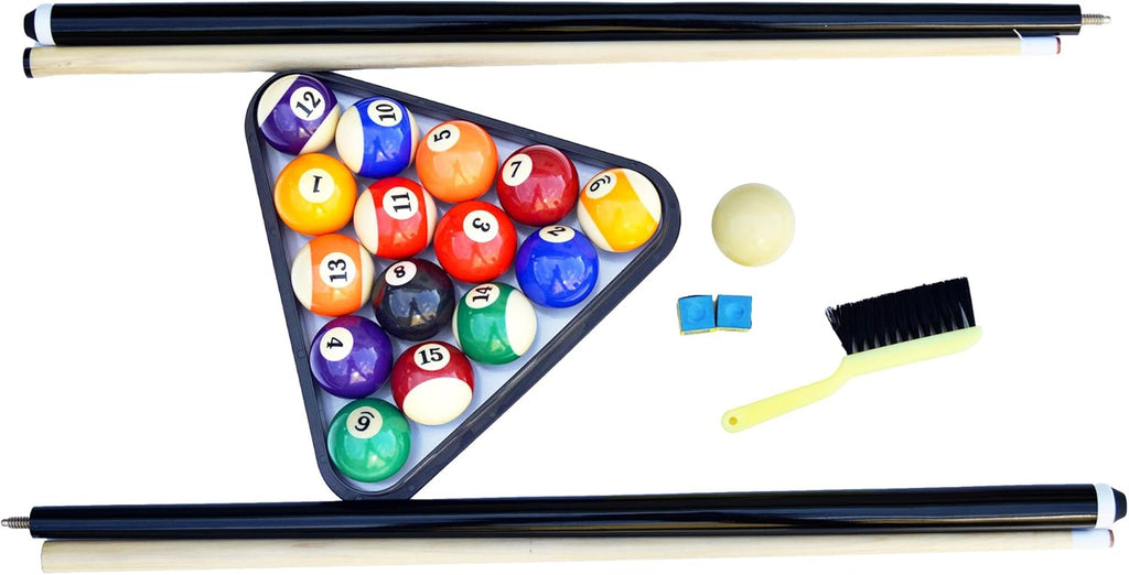 2025 Hathaway Fairmont 6 Ft Portable Pool Table, Adults Folding Billiards Tables for Game Room with Easy Foldable Storage, Includes Full Set of Billiard Balls, Cues, Chalk & Brush