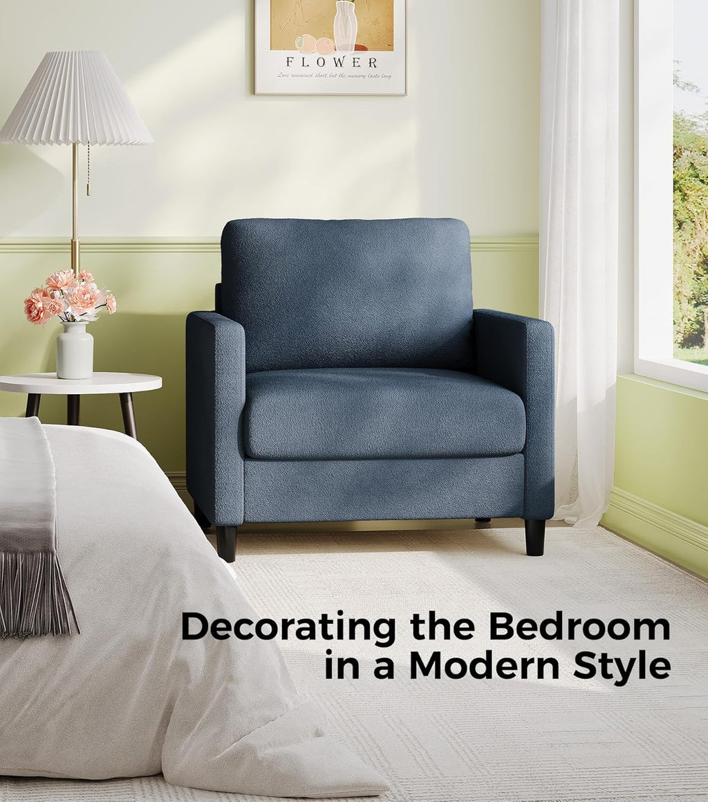 Loveseat Sofa 51" Love Seat Comfy Corduroy Small Loveseat Small Spaces Tool-Free Setup Couch