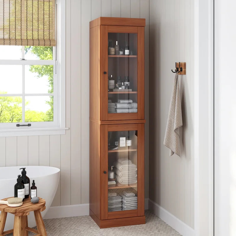 100% Solid Wood 16.5 Bathroom Cabinet with Optional Doors by Palace Imports