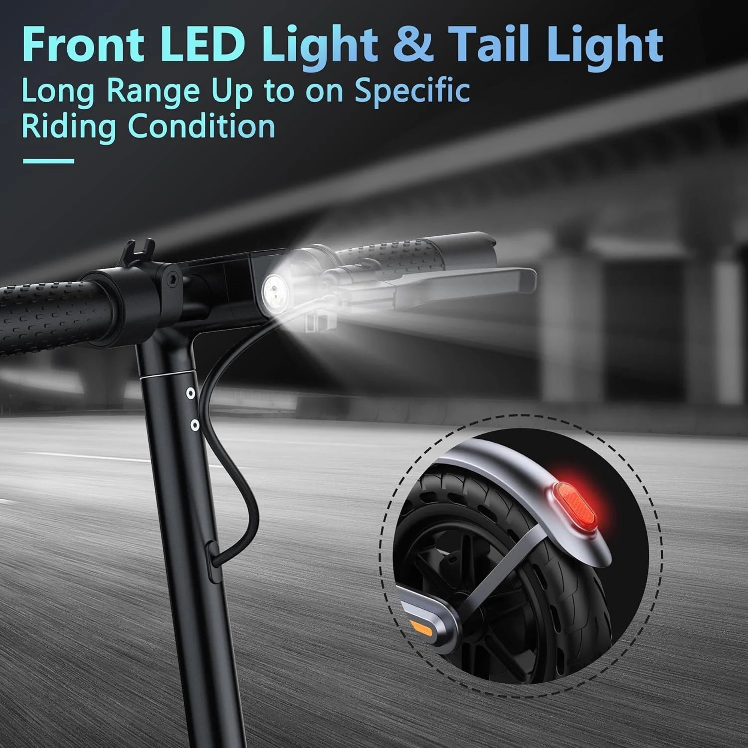 Electric Scooter Powerful Motor Dual Braking