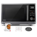 TOSHIBA Air Fryer Combo 8 in 1 Countertop Microwave Oven, with Convection, Broil, Odor Removal Mode, 12.4" Position Memory Turntable, Child Lock, 1.0 Cu.ft, Black Stainless Steel, ML2 EC10SA(BS) : Office Products