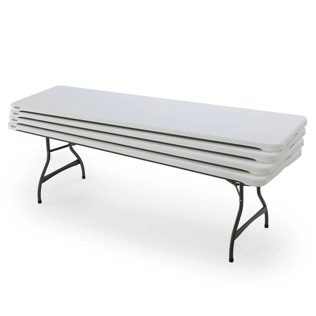 2025 Lifetime 4-Pack Commercial Stacking 8 ft Folding Table - White (80344)