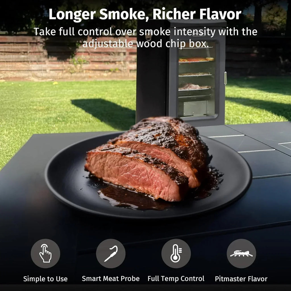 EAST OAK 30" Outdoor Electric Smoker Built-in meat probe smokes up to 6 times longer