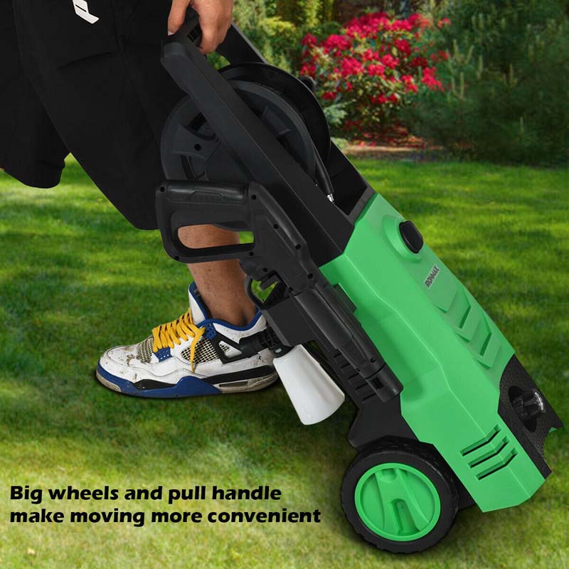 3500PSI Electric Pressure Washer 1800W 2.6 GPM Portable Electric Power Washer with 4 Nozzles