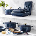 2025 20-piece Signature Cast Iron Cookware Set,10.25′′ Skillet,1.75-quart Saucepan with Lid
