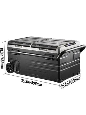 BENTISM 100Qt Portable Car Freezer 95L Refrigerator 12/24V Camping Fridge Freezer