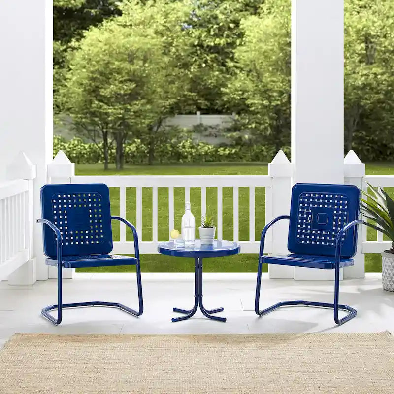 Crosley Bates 3Pc Outdoor Metal Chair Set - 22x84x35