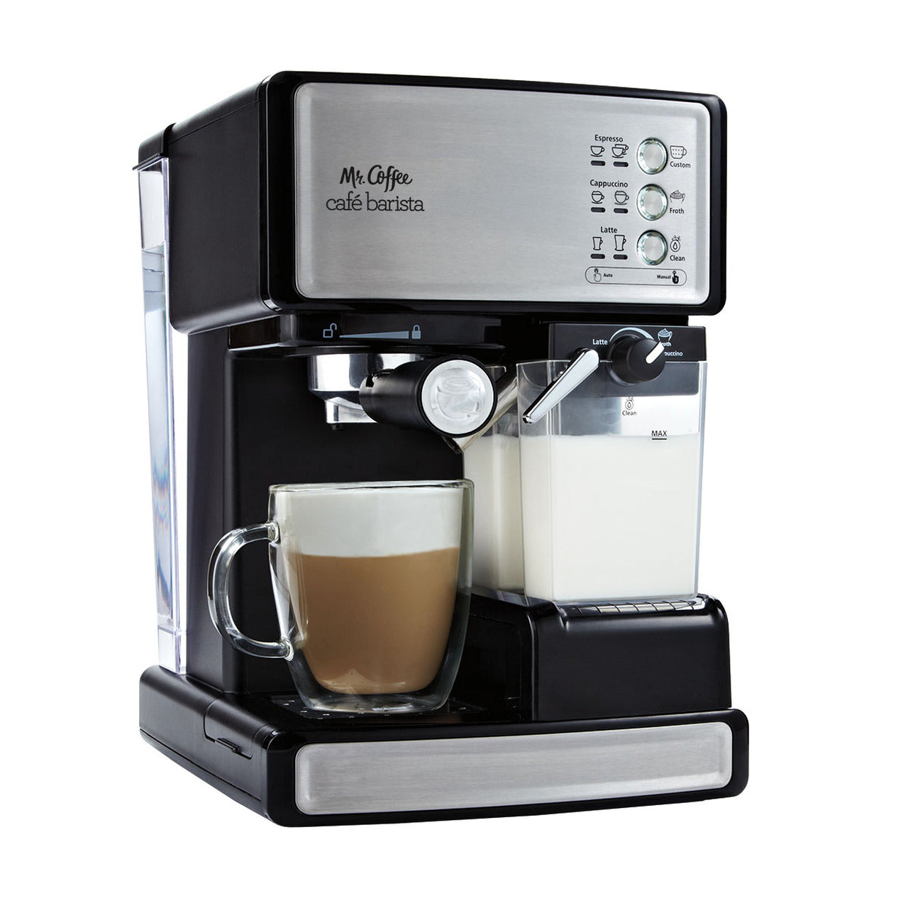 Mr. Coffee Cafe Barista Black &amp; Silver Espresso Maker