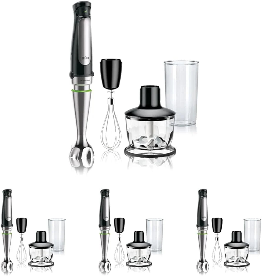 Braun MultiQuick 7 3-in-1 Immersion Blender with Food Processor 锟�?Powerful Handheld Electric Stick Blender - Emulsifier for Chopping, Beating & Whisking - Ideal for Soup, Puree, Smoothies & More
