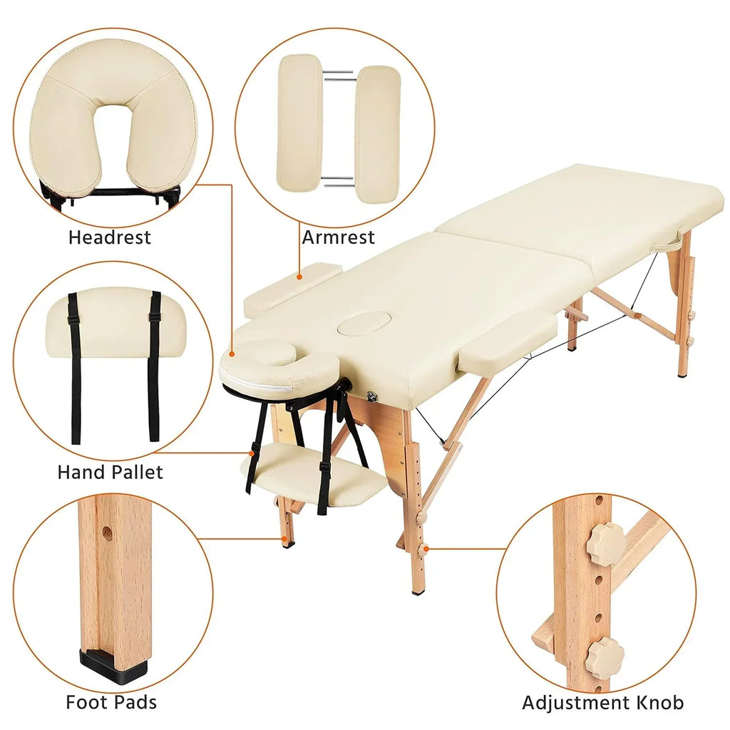 Yaheetech Massage Table Portable Lash Beds Spa Bed Massage Couch Foldable Spa Tables