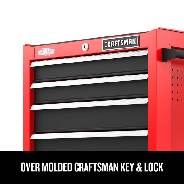 2025 2000 Series 26-in W x 36.5-in H 5-Drawer Steel Rolling Tool Cabinet (Red)