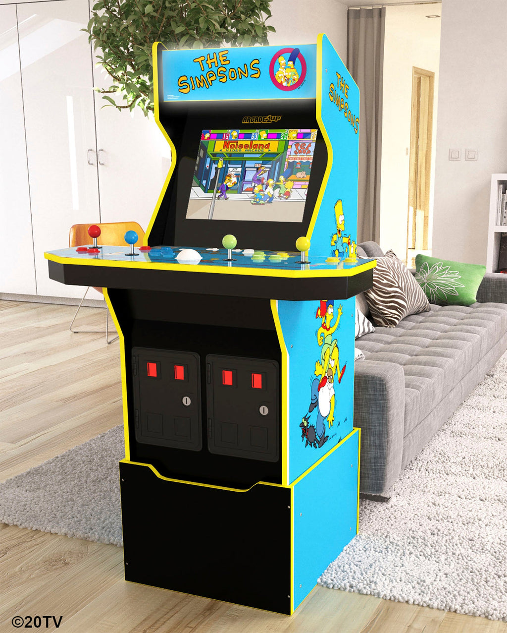 Arcade1Up &ndash; The Simpsons 30th Edition Arcade with Stool and Tin &ndash; Multi