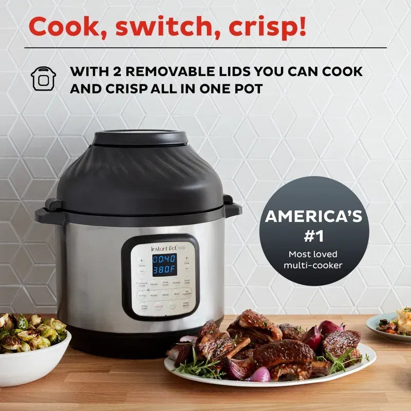 Instant Pot Duo Crisp 11 in 1 Air Fryer &amp; Pressure Cooker, 8 Qt, Stainless Steel