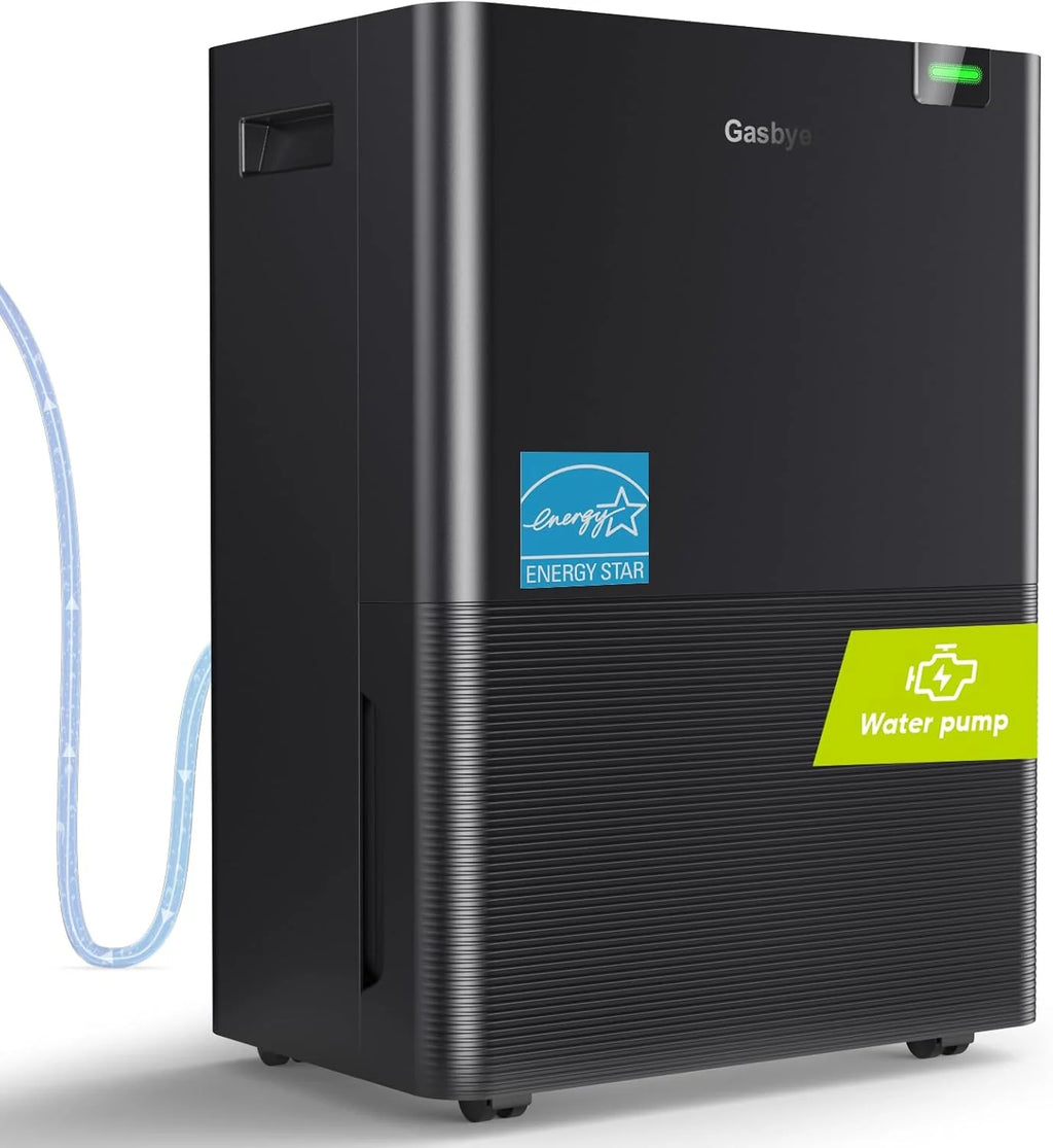 4500 Sq.Ft. Most Efficient Energy Star 2024 Dehumidifier for Basement with Drain Hose, Max 115 Pints/D Dehumidifier for Large Room, [45dB Quiet Compressor], Easy Drainage, Auto-restart, Black