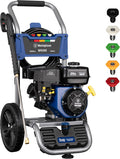 2025 Gas Pressure Washer, 3400 PSI and 2.6 Max GPM, Onboard Soap Tank, Spray Gun and Wand, 5 Nozzle Set, for Cars/Fences/Driveways/Homes/Patios/Furniture