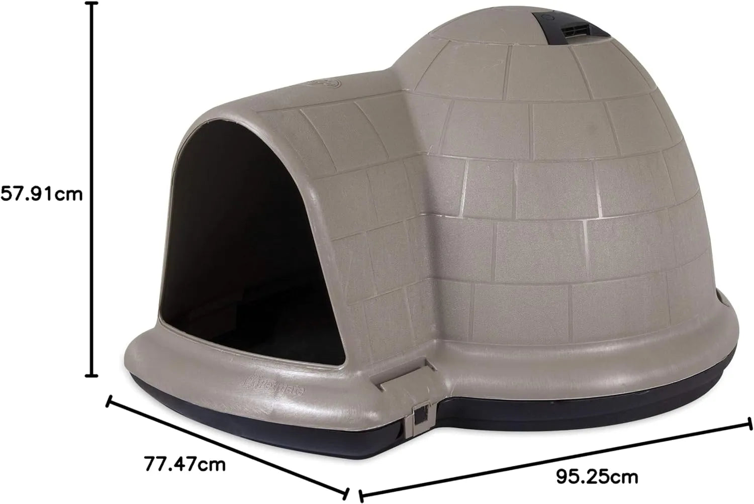 Petmate Indigo Dog House (Igloo Dog House, Made in USA with 90% Recycled Materials, All Weather Protection Pet Shelter) for XL Dogs  90 to 125 pounds, Made in USA