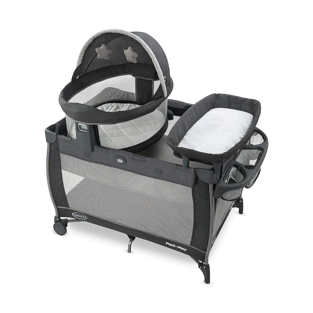 Graco Pack 'n Play Close2Baby Bassinet Playard Features Portable Bassinet Diaper Changer and More Derby