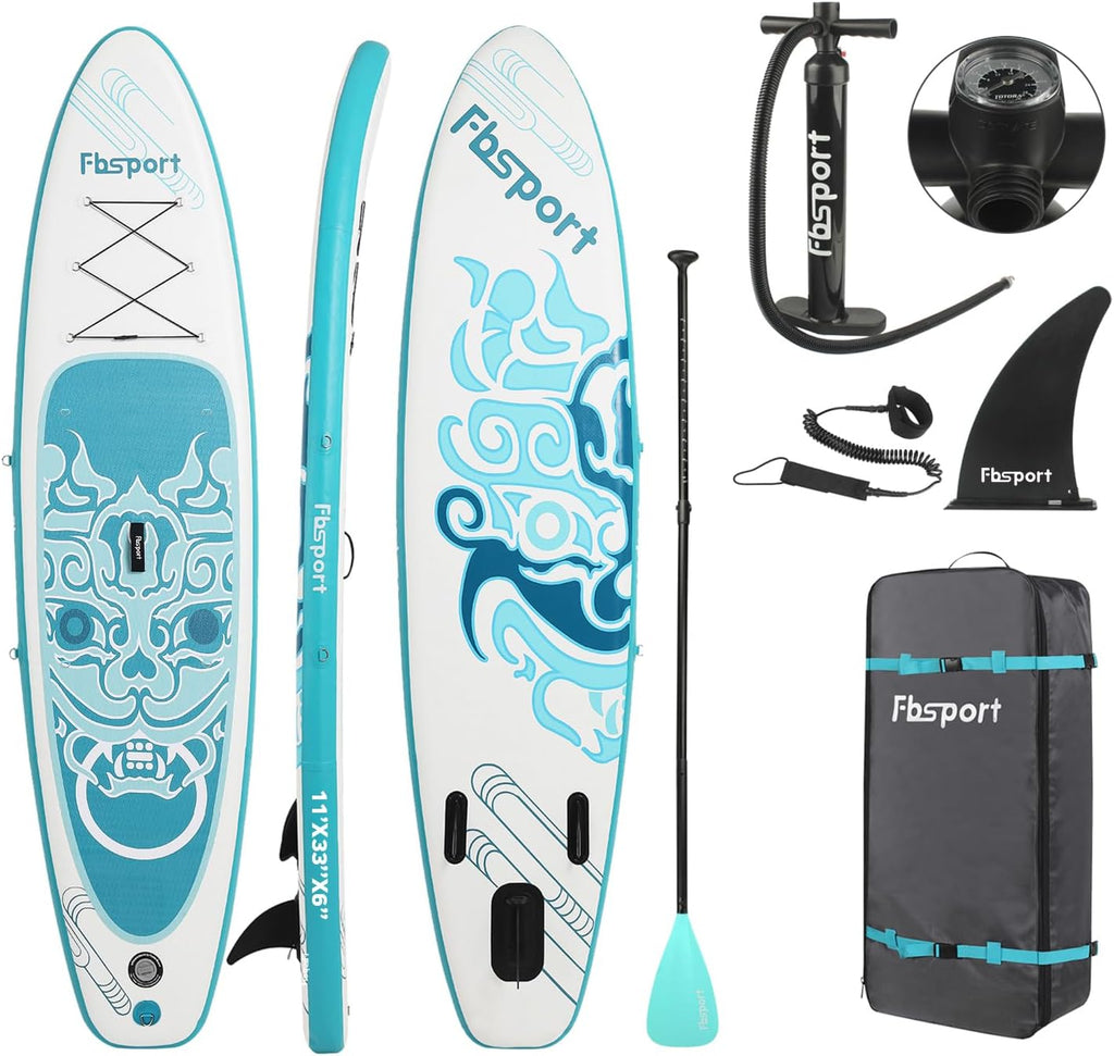 Premium Stand Up Paddle Board Yoga Board with Durable SUP Accessories & Carry Bag | Wide Stance Surf Control Non-Slip Deck Leash Paddle and Pump for Youth & Adult