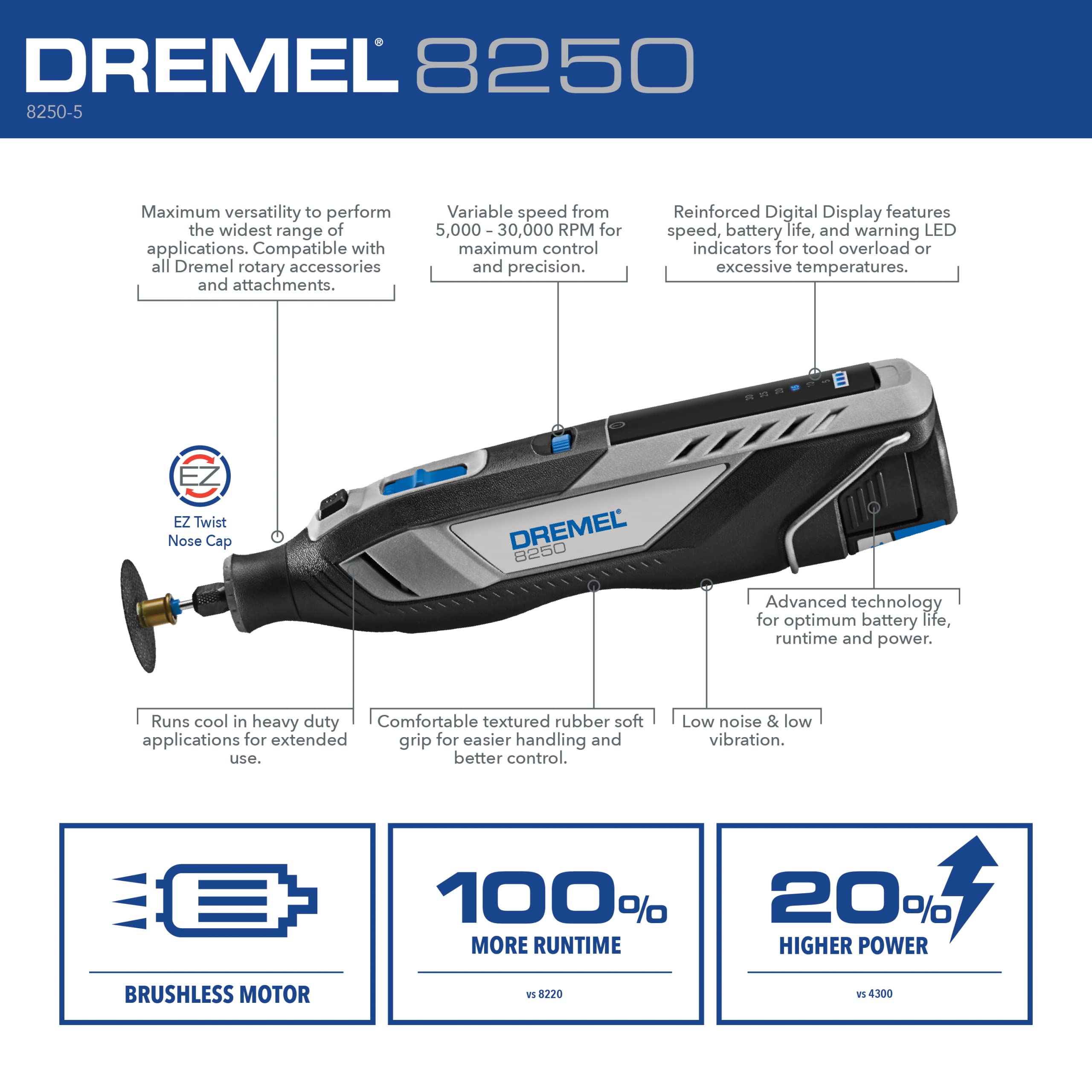 Dremel 12V Lithium-Ion Variable Speed Cordless Rotary Tool