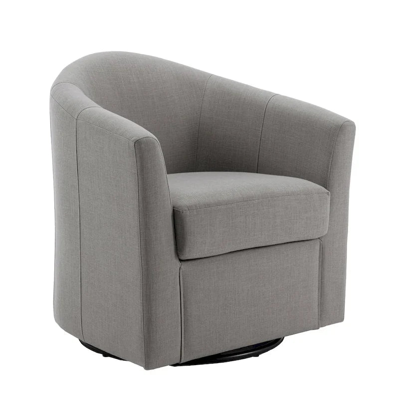 Modern Upholstered Swivel Barrel Chair Living Room Accent Chair