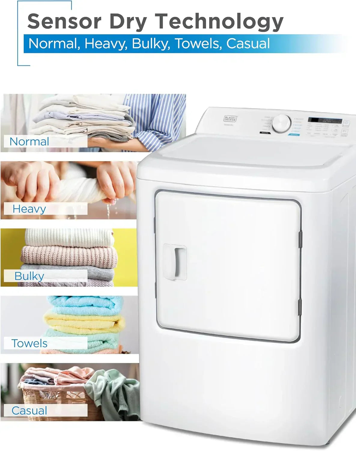 Compact Clothes Dryer 1.5 Cu. Ft. 850W Electric Dryer 120V Vented Dryer Stainless Steel Drum