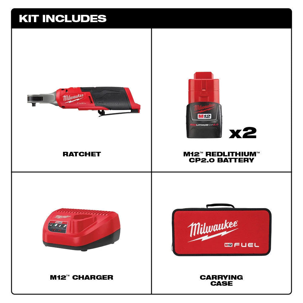 2025 M12 FUEL 1/4" High Speed Cordless Ratchet Kit