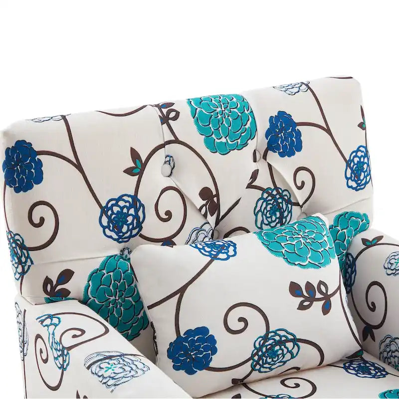 Upholstered Accent Chair with Lumbar Pillow - Single Seat
