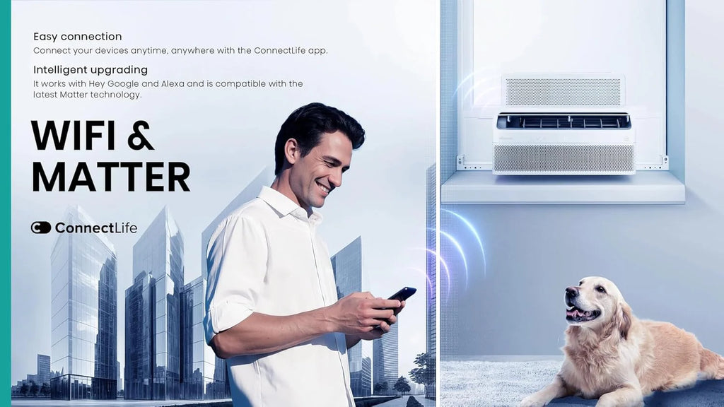 Hisense 8,000 BTU Smart Inverter Window Air Conditioner Easy Install Bracket
