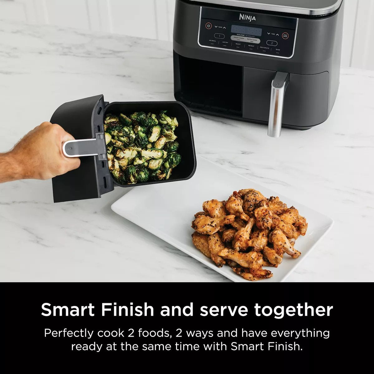 2025 Ninja Foodi 8 qt. Original Dualzone, 2-Basket Air Fryer with 6 Functions