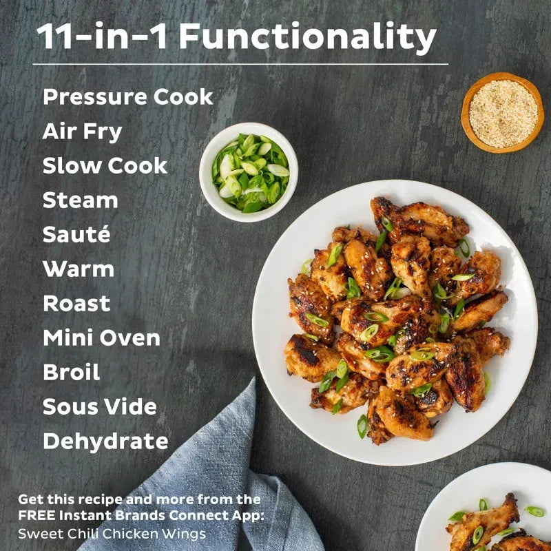 Instant Pot Duo Crisp 11 in 1 Air Fryer &amp; Pressure Cooker, 8 Qt, Stainless Steel