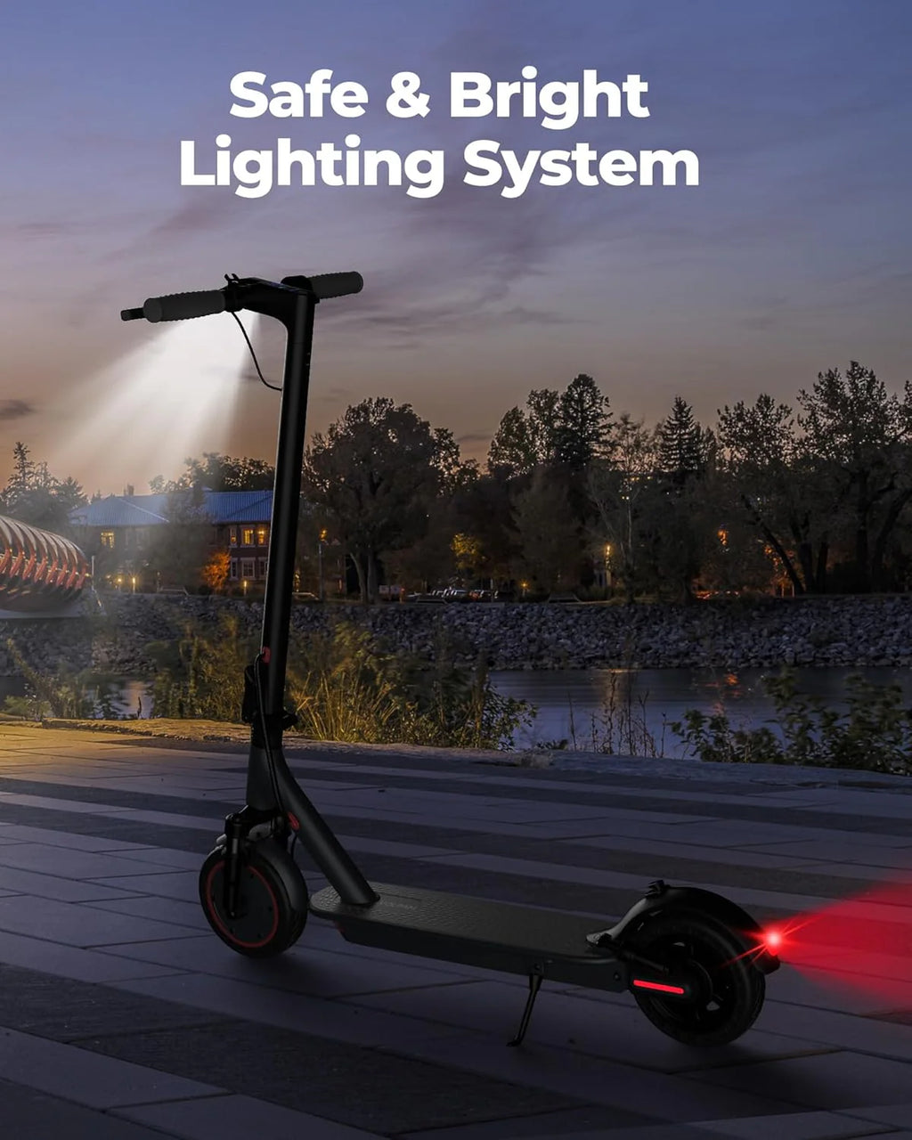 Electric Scooter Powerful Motor Dual Braking
