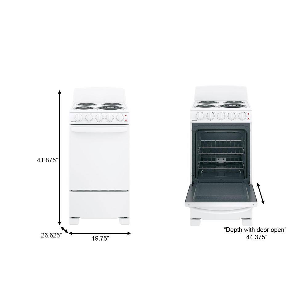 2025 20 in. 4 Burner Element Free-Standing Electric Range in White