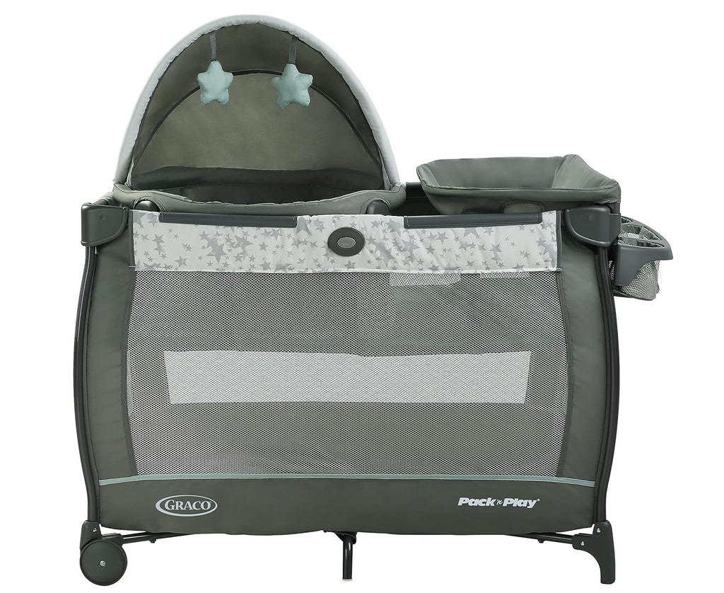 Graco Pack 'n Play Close2Baby Bassinet Playard Features Portable Bassinet Diaper Changer and More Derby