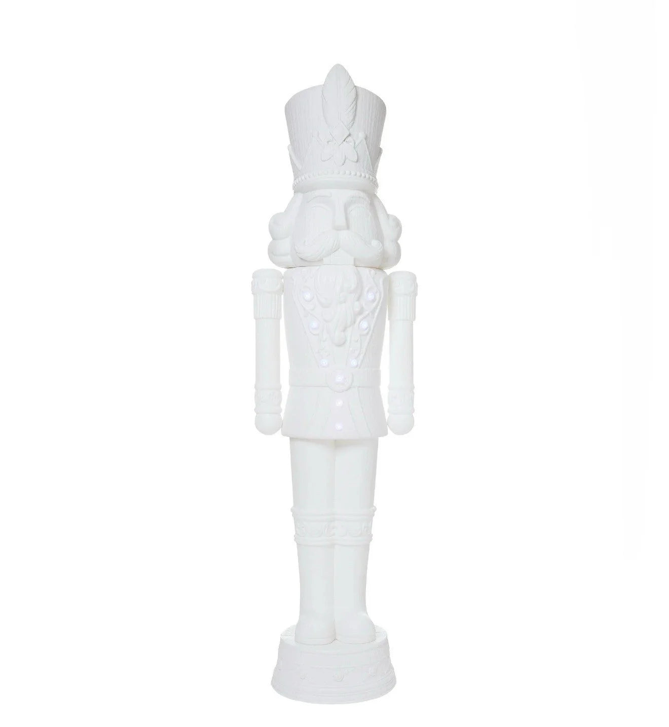 2025 Holiday Time 75” 6 Foot Nutcracker Christmas Statue Decoration, Lights/Music