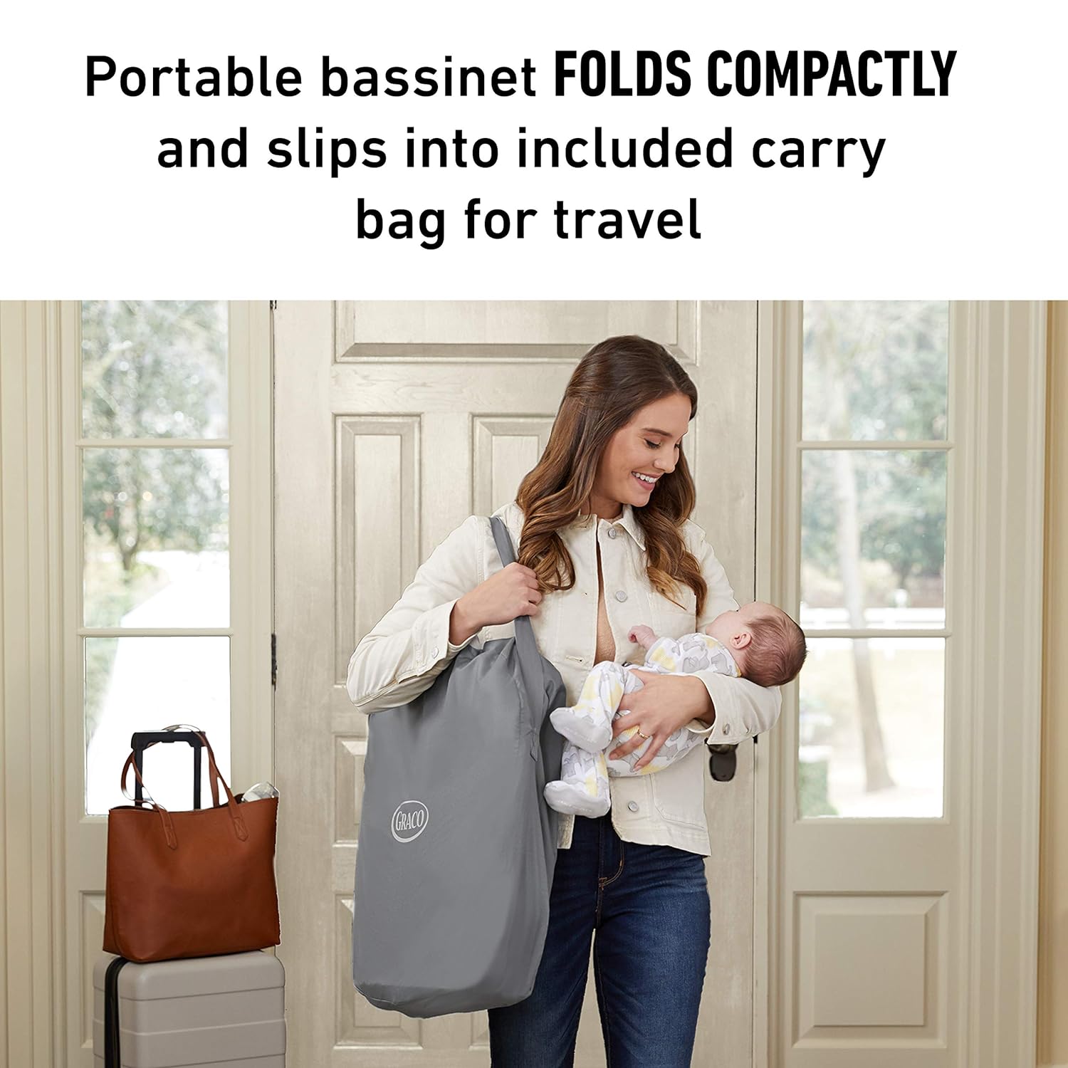 Graco Pack 'n Play Close2Baby Bassinet Playard Features Portable Bassinet Diaper Changer and More Derby